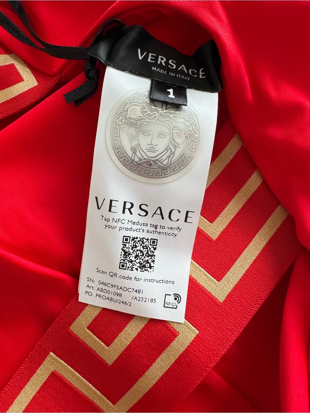 Versace Red One-Piece Swimsuit - Picture 8 of 9